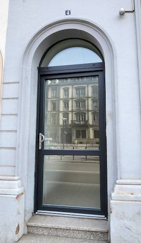 Porte d'entrée en PVC marque PROFINE sur mesure à Strasbourg : Devis gratuit, pose RGE, fabrication locale